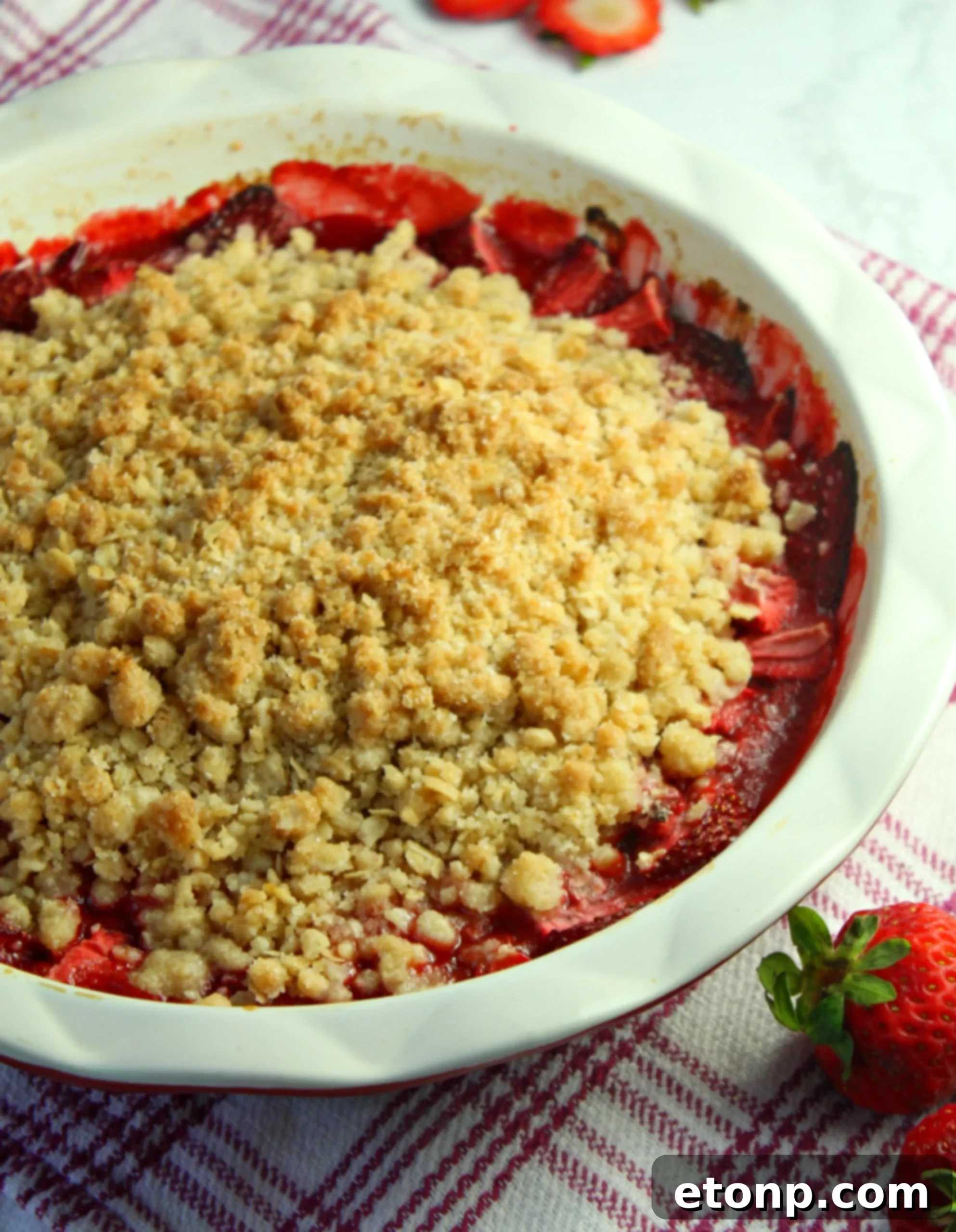 Ingredients for strawberry crisp topping