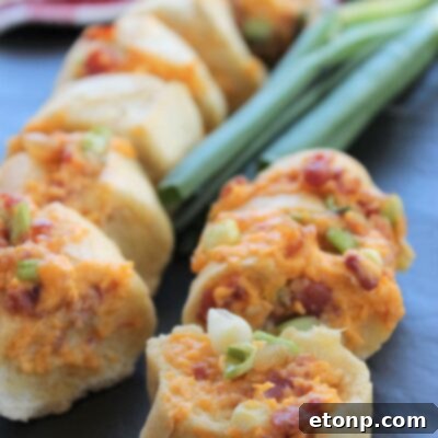 Cheddar Bacon Garlic Crack Pinwheels