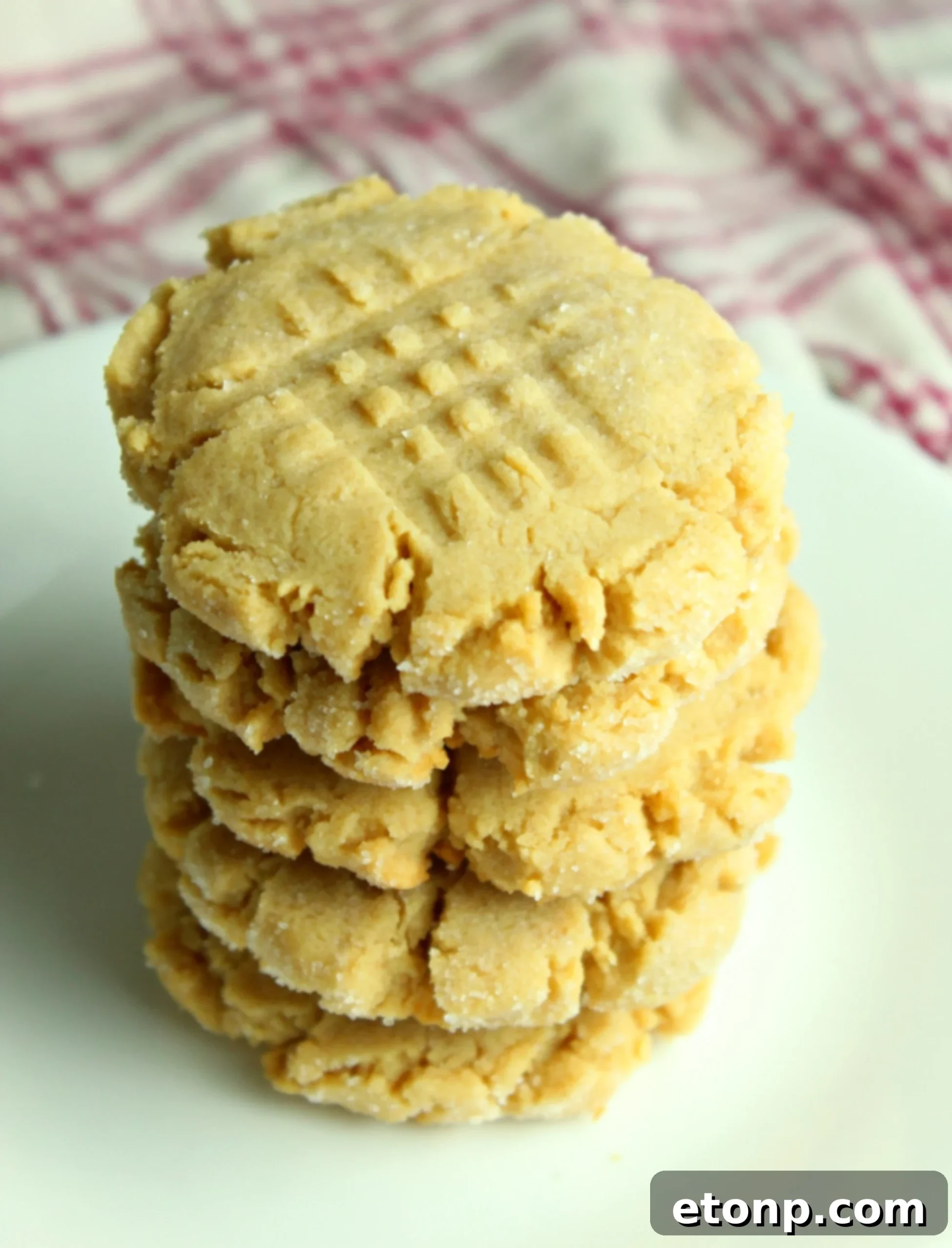 A collection of peanut butter cookie images from different angles.