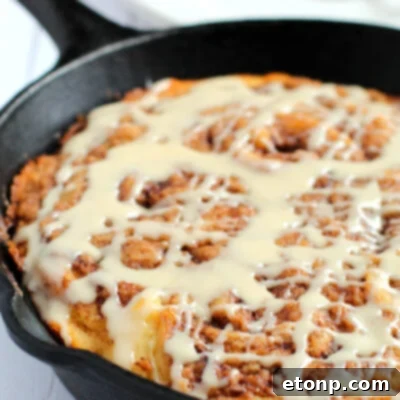 Cinnamon Roll Skillet Cake - Featured Recipe Image