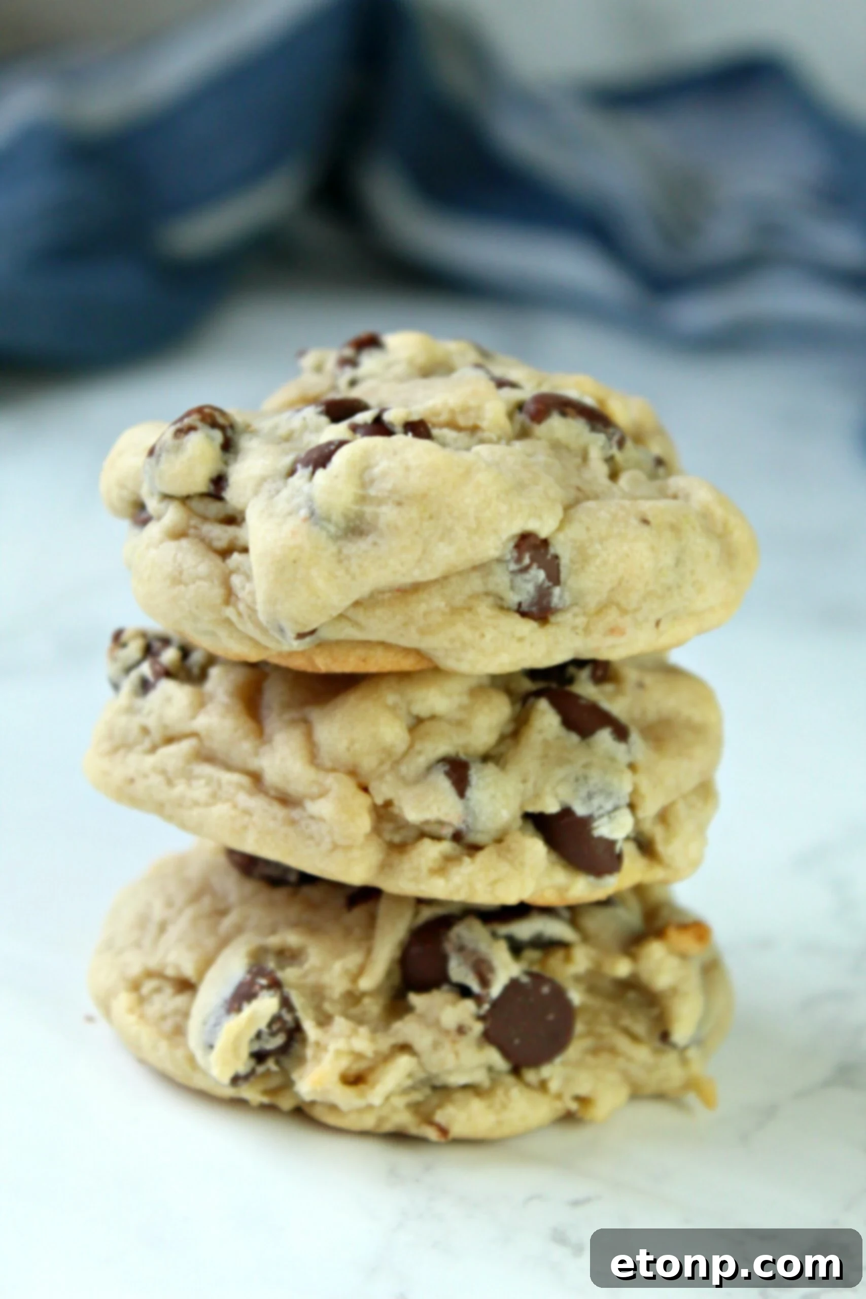 Creamy Dream Chocolate Chip Cookies 7 Soft Batch Cream Cheese Chocolate Chip Cookies cooling on a wire rack, showcasing their fresh-baked perfection.