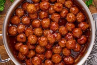 Peachy Keen Meatball Skewers