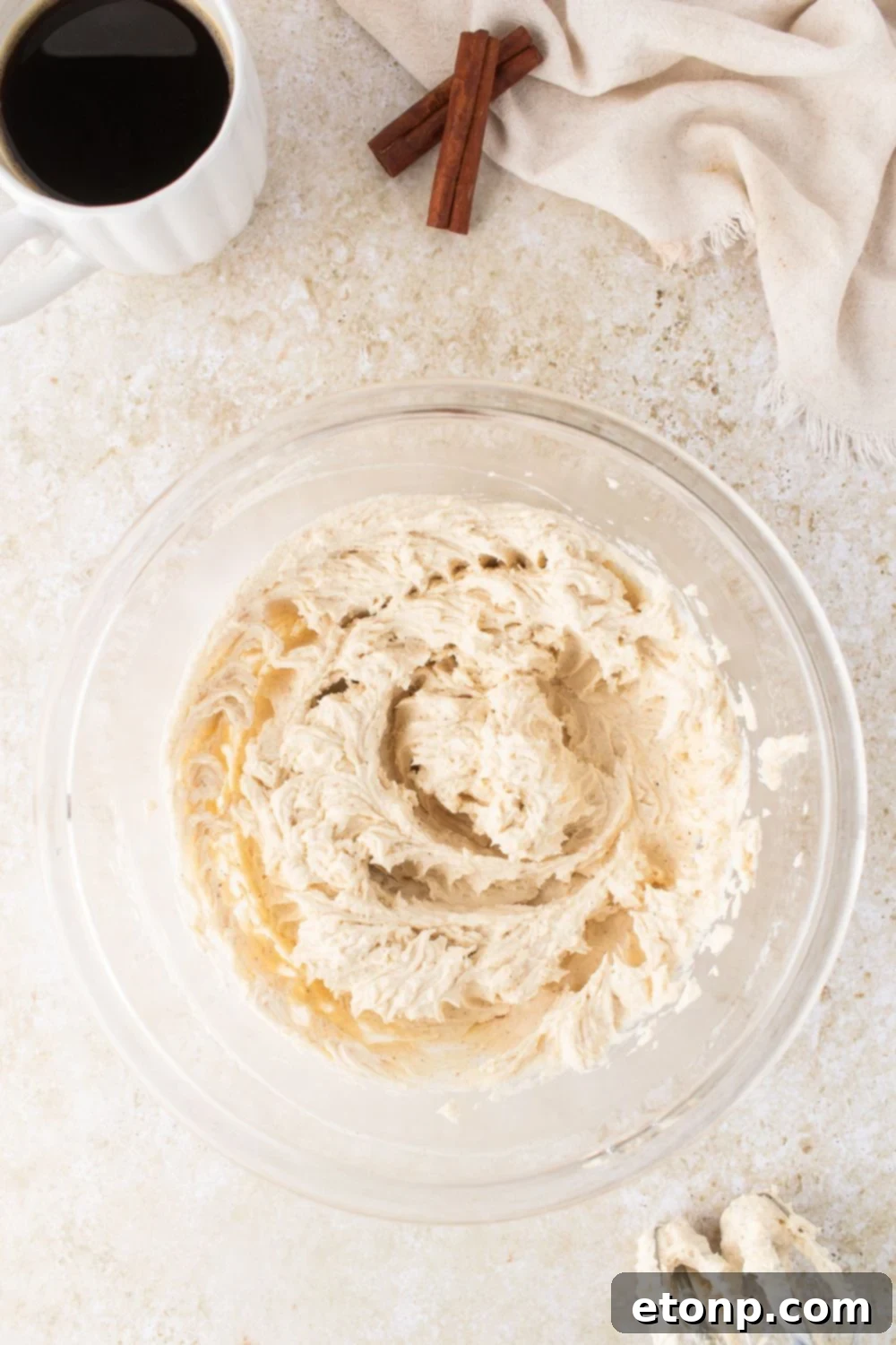 Eggnog Tiramisu: A Festive Holiday Treat 7 Whipped up mixture for making Eggnog Tiramisu