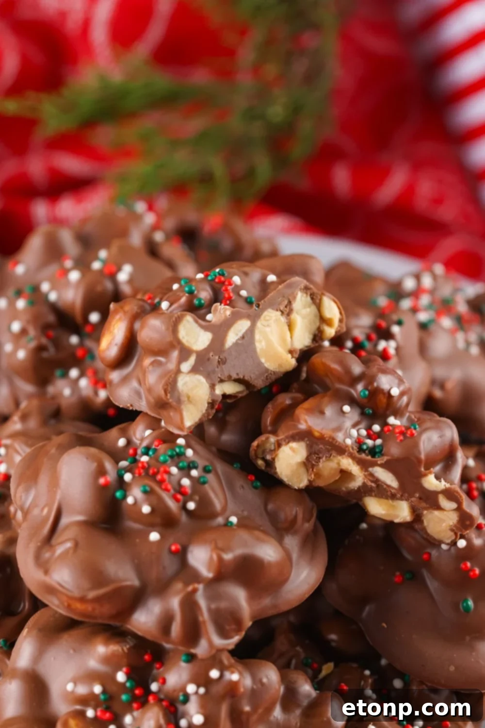 Slow Cooker Holiday Fudge: 4-Ingredient Magic 13 Crockpot Christmas Candy close up