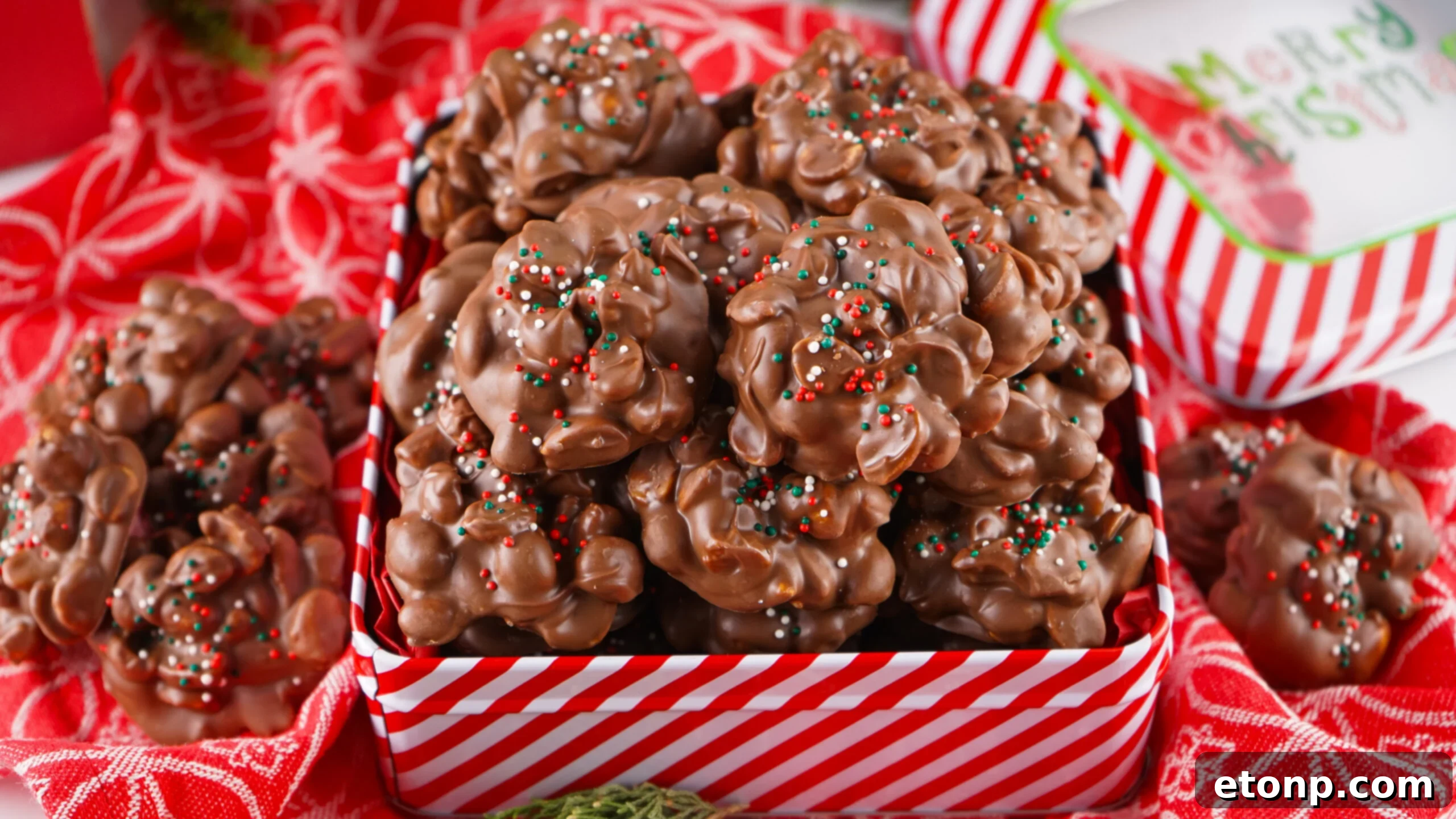 Slow Cooker Holiday Fudge: 4-Ingredient Magic 21 Crockpot Christmas Candy in a Cookie Tin