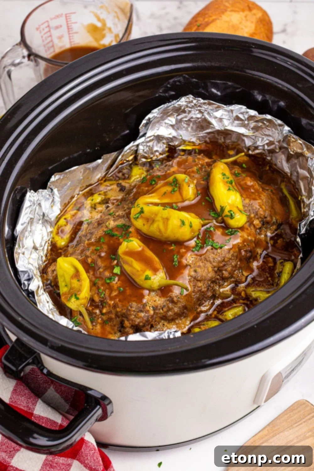 Crockpot with Mississippi Meatloaf