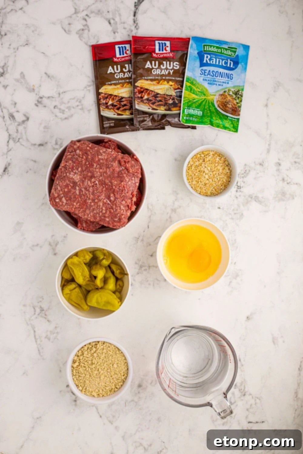 Ingredients for Crockpot Mississippi Meatloaf