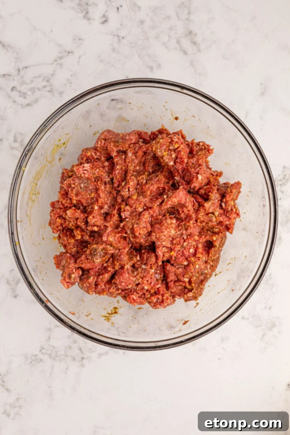 Ground beef in a bowl