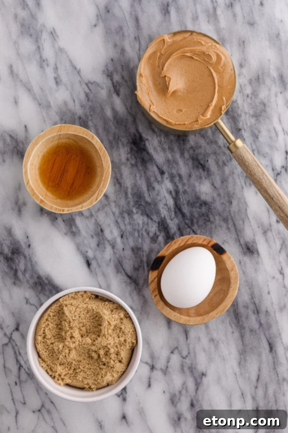 Four-Ingredient Peanut Butter Bliss: The Simplest Cookie Recipe Ever 5 All the ingredients for making Four Ingredient Peanut Butter Cookies